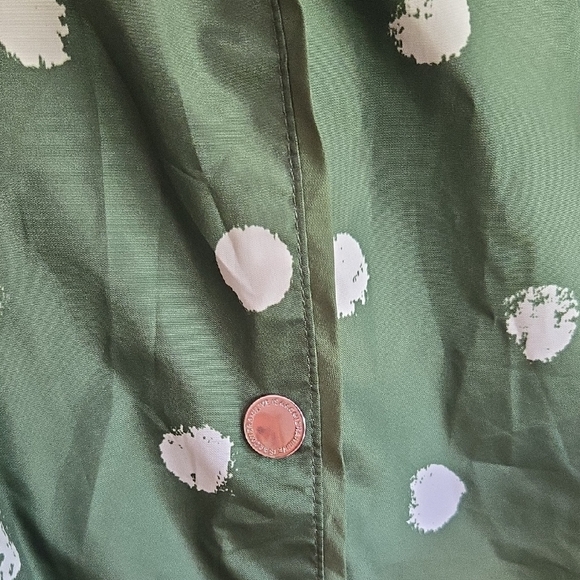 Green Polka Dot Women's Rain Jacket  ✨️ Size 2X ⭐️✨️ - Picture 6 of 11